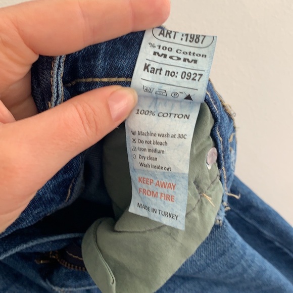 Mom jeans vintage wash no stretch - Picture 7 of 8